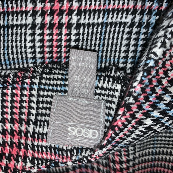 ASOS plaid button detail slip style dress - Picture 8 of 8